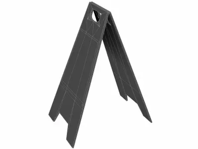 The warning sign Wet Floor Low-poly 3D model