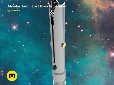 Ahsoka Tano Lost Grey lightsaber 3D print model
