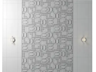 Decorativ panek m3ld ace pvc wall tile 3D model