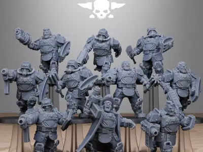 GrimGuard Armored Mutants 3D print model