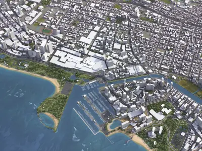 Honolulu Low-poly 3D model