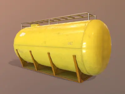 Cistern Realistic - Low Poly - Game ready Low-poly 3D model tank Low-poly 3D model