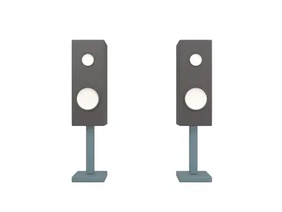 Cartoon Speaker v1 002 Low-poly 3D model