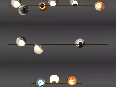 Bocci 28 Stem Suspension Light Collection 3D model