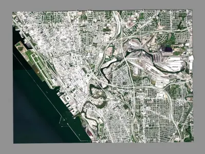 Cityscape Cleveland USA 3D model