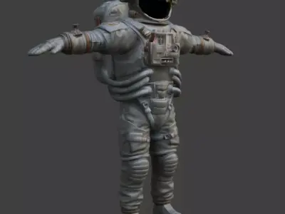 Astronaut spacesuit low poly Low-poly 3D model