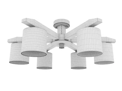 Modern chandelier 3D model 4