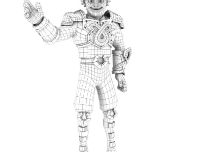 Cartoon Rigged Character 1 3D model