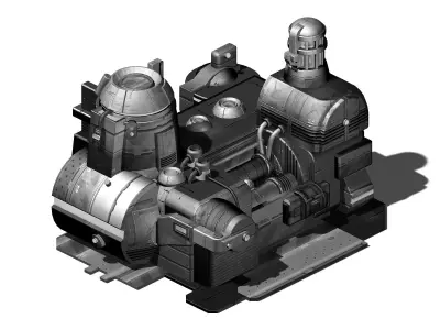 Machinery - Spacecraft - Functional Objects 017 3D model