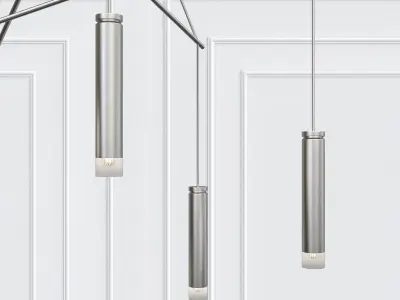 PICOLO chandelier with four lights hanging from it 3D model
