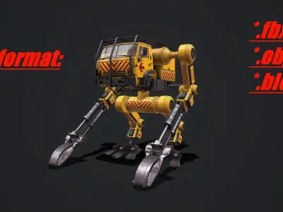 MP-347 robot Low-poly 3D model