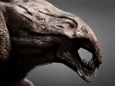 Mud Creature Low-poly 3D model