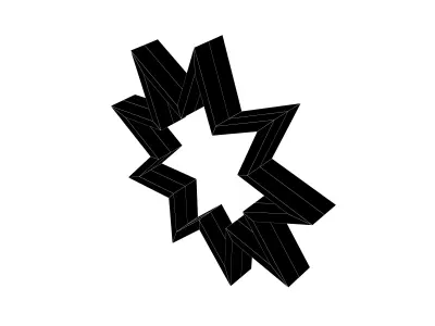 Bahai Symbol v1 002 Low-poly 3D model