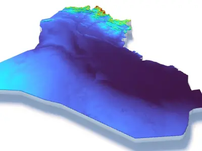 Iraq Terrain Country 3D model