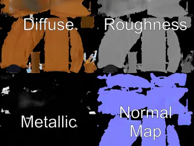 Natural Stone Waterfall Sculpture Model Pack Low-poly 3D model