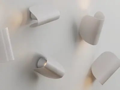 Sconce Fontana Arte Io Wall light LED 3D model