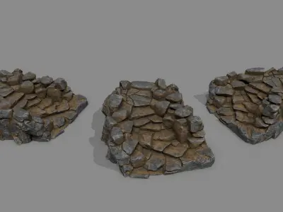 Old Stairs Low-poly 3D model order