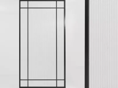 Glass partition door 67 Low-poly 3D model