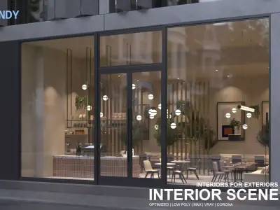 Interior Scene 09 - Cafe Italiano 3D model