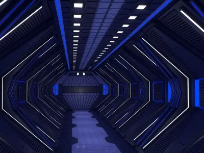 Sci Fi Tunnel  3D model purchase