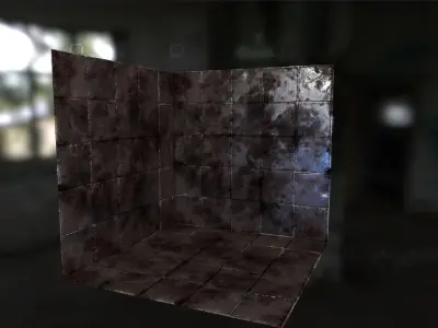 Dirty Tiles Material 3D model