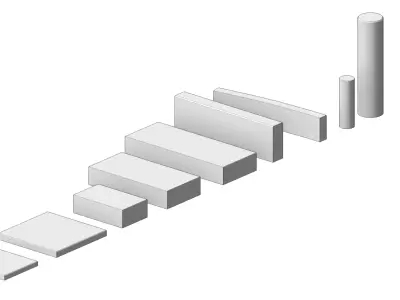 Concrete Landscape Starter Set  Modular Garden and Urban Design  3D model