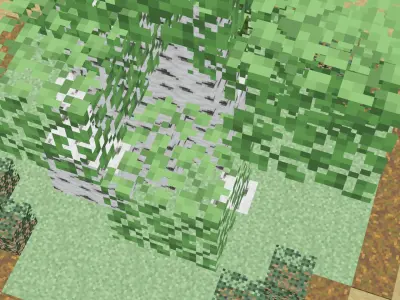 Minecraft Park  Low-poly 3D model