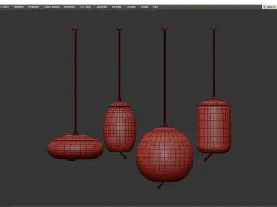 GLASS VARIETY Low-poly 3D model