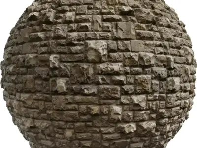 Rugged Fieldstone Ashlar PBR Texture Texture