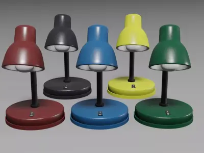 Modern table lamp set 3D Model Pack