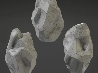 Stone Big - 3rd Low-poly 3D model