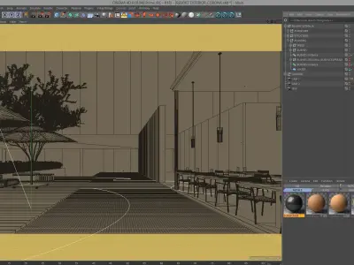 Corona - C4D Scene files - Resort Exterior 3D model