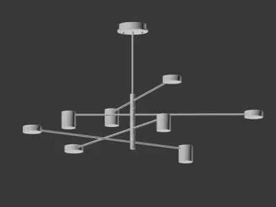 Sunshine Minimalist led ceiling chandelier Lampatron 3D model