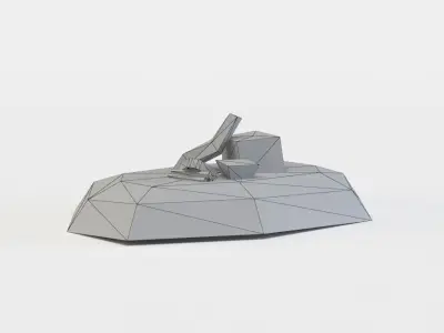 Building groundwork Low-poly 3D model