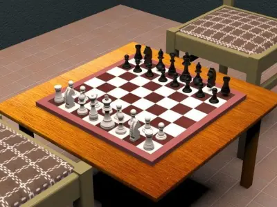 The Chess board  3D model