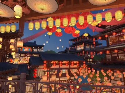 Ancient Cultural Street 3D model