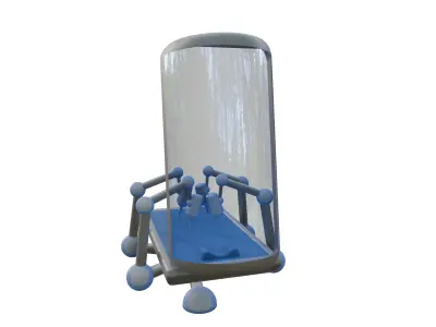 Futuristic Laser Surgery Bed High Tech Sci-Fi 3D model