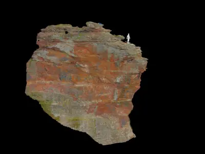 PBR Rocks Stone Forest Cliff Big Drone scan 3D model