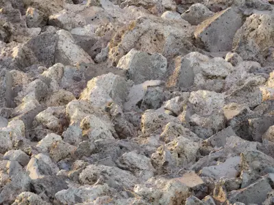 3D Scanned Stone Rubble Collection Vol 02 Low-poly 3D model