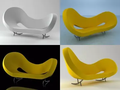 Victoria and Albert Sofa 3D model