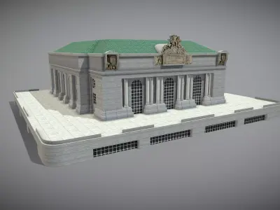 Grand Central Terminal Low-poly 3D model