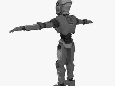 Android Robot Low-poly Low-poly 3D model