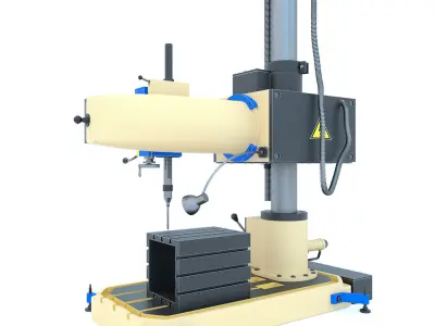Machine tool radial drilling press 2K52  3D model