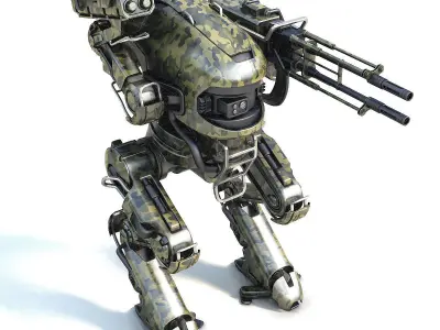 Robot rocket launcher 3D model