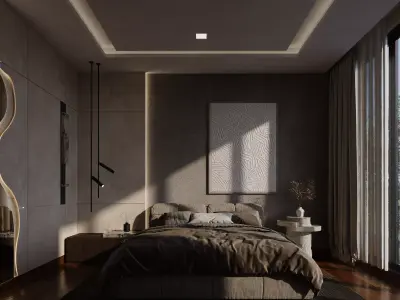 Daylight Interior Base Scene Corona Renderer 3D model