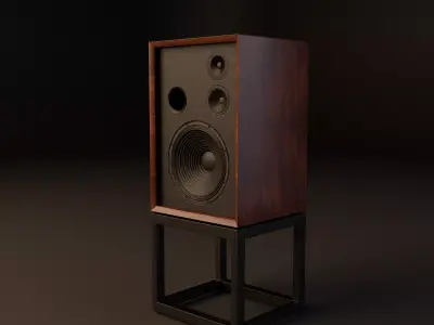Vintage Hi-Fi Speakers - No Brand 3D model