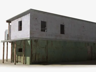 Slum x19 Low-poly 3D model
