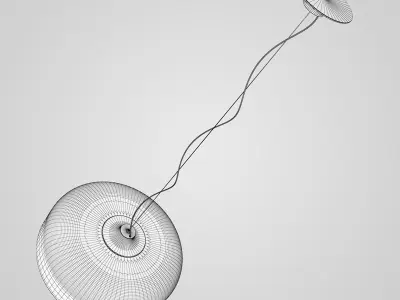 Black Hanging Lamp 07 3D model