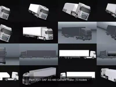 Pack 2021 DAF XG 480 Cement Trailer