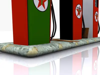 Gas Pump Texaco 3d model 3D model